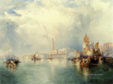 トーマス・モラン Painting - ヴェネツィア大運河の海景 トーマス・モラン